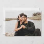 Save The Date Photo de mariage sur la plage côtière (Dos)