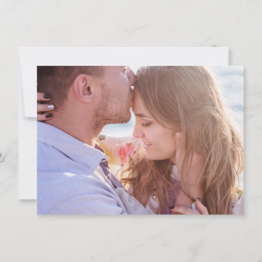 Save The Date Photo de mariage sur la plage Enregistrer la date (Dos)