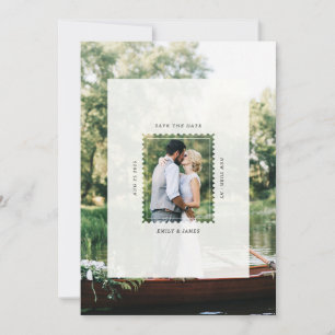 Save The Date Photo de mariage timbre-poste moderne