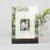 Save The Date Photo de mariage timbre-poste moderne (Debout devant)