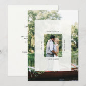Save The Date Photo de mariage timbre-poste moderne (Devant / Derrière)