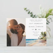 Save The Date Photo de mariage tropical à l'aquarelle (Debout devant)