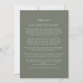 Save The Date Photo de mariage Vert Pistache (Dos)