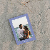 Save The Date Photo de monogramme d'étoile de mer de pervenche