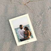 Save The Date Photo de monogramme d'étoile de mer jaune