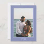 Save The Date Photo de monogramme d'étoile de mer Pervenche (Dos)