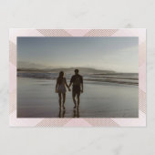 Save The Date photo de monogramme rose rose classique or noir (Dos)