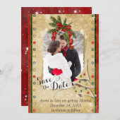 Save The Date Photo de Noël Enregistrer la date (Devant / Derrière)