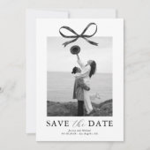 Save The Date Photo de nœud de mariage moderne (Devant)