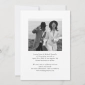 Save The Date Photo de nœud de mariage moderne (Dos)