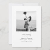 Save The Date Photo de nœud noir élégant (Dos)