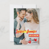 Save The Date Photo de nom ultra moderne Personnaliser verticale (Devant)