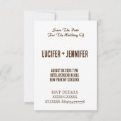 Save The Date Photo de nom ultra moderne Personnaliser verticale (Dos)