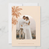 Save The Date Photo de plage de palmier tropical pour mariage en (Dos)