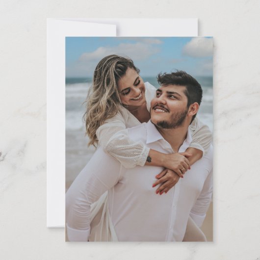 Save The Date Photo de plage Destination Mariage Enregistrer la (Dos)