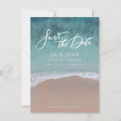 Save The Date Photo de plage Destination Mariage Enregistrer la (Devant)