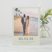 Save The Date Photo de plage romantique (Debout devant)