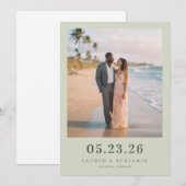 Save The Date Photo de plage romantique (Devant / Derrière)