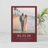 Save The Date Photo de plage romantique (Debout devant)