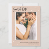 Save The Date Photo de points neutres modernes Enregistrer la da (Devant)