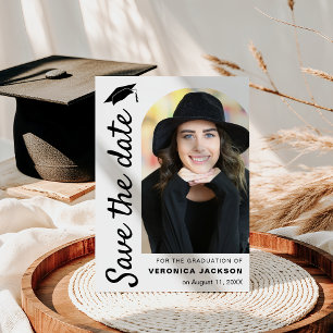 Save The Date Photo de remise de diplômes avec arche moderne