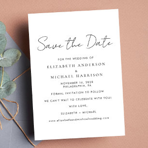Save The Date Photo de script chic