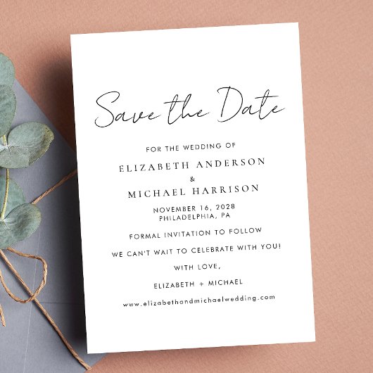 Save The Date Photo de script chic