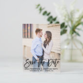 Save The Date Photo de script de pinceau moderne Enregistrer la (Debout devant)