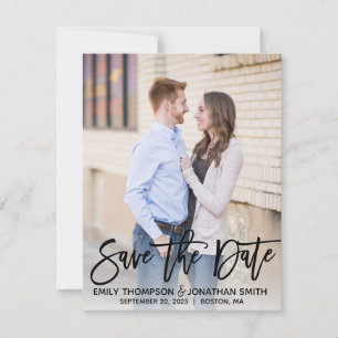 Save The Date Photo de script de pinceau moderne Enregistrer la