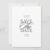 Save The Date Photo de script élégant moderne (Devant)