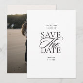 Save The Date Photo de script élégant moderne (Devant / Derrière)
