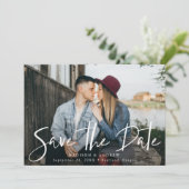 Save The Date Photo de script manuscrit tendance (Debout devant)