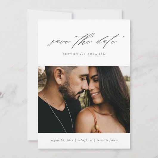 Save The Date Photo de script minimal (Devant)