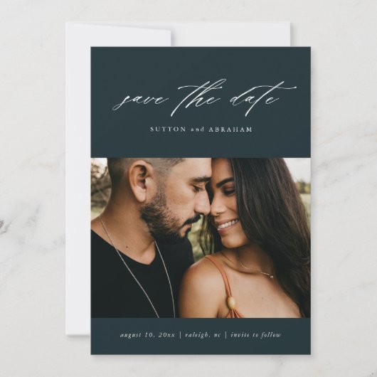 Save The Date Photo de script minimal (Devant)