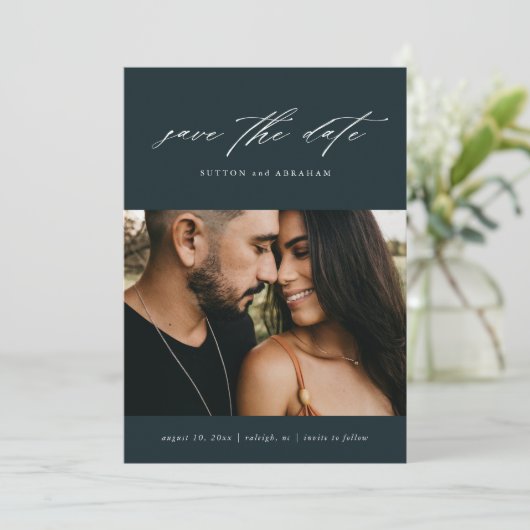 Save The Date Photo de script minimal (Debout devant)