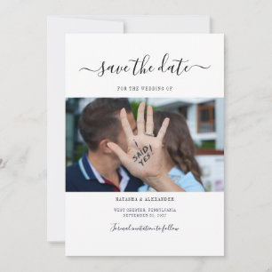 Save The Date Photo de script moderne