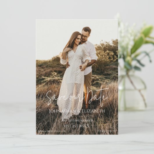 Save The Date Photo de script moderne (Debout devant)