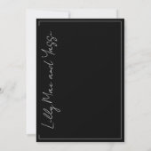 Save The Date Photo de script moderne en noir et blanc (Dos)