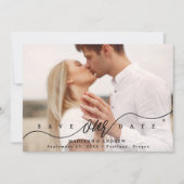 Save The Date Photo de script noir florissant (Devant)