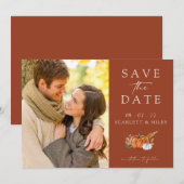 Save The Date Photo de terre cuite d'automne (Devant / Derrière)