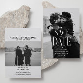 Save The Date Photo de typographie élégante simple