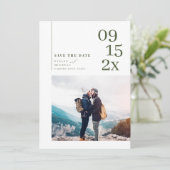 Save The Date Photo de typographie moderne simple enregistrer la (Debout devant)