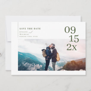 Save The Date Photo de typographie moderne simple enregistrer la