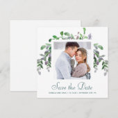 Save The Date Photo de verdure et de feuillage simple (Devant / Derrière)
