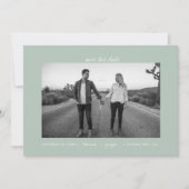 Save The Date Photo décontracté Pastel Sage Frame (Devant)
