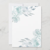 Save The Date Photo délicieuse de calligraphie florale bleue (Dos)