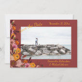 Save The Date Photo des fleurs automnales (Devant)