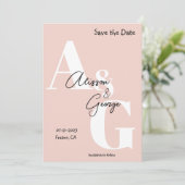 Save The Date Photo des initiales modernes (Debout devant)