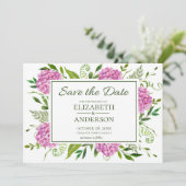 Save The Date Photo d'hortensia rose (Debout devant)
