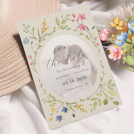 Save The Date Photo d'Ivory Wildflower